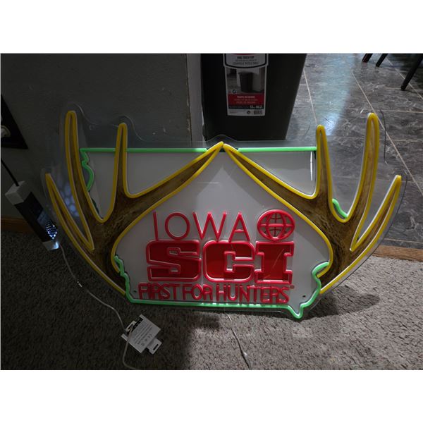 Iowa SCI Logo Neon Sign.