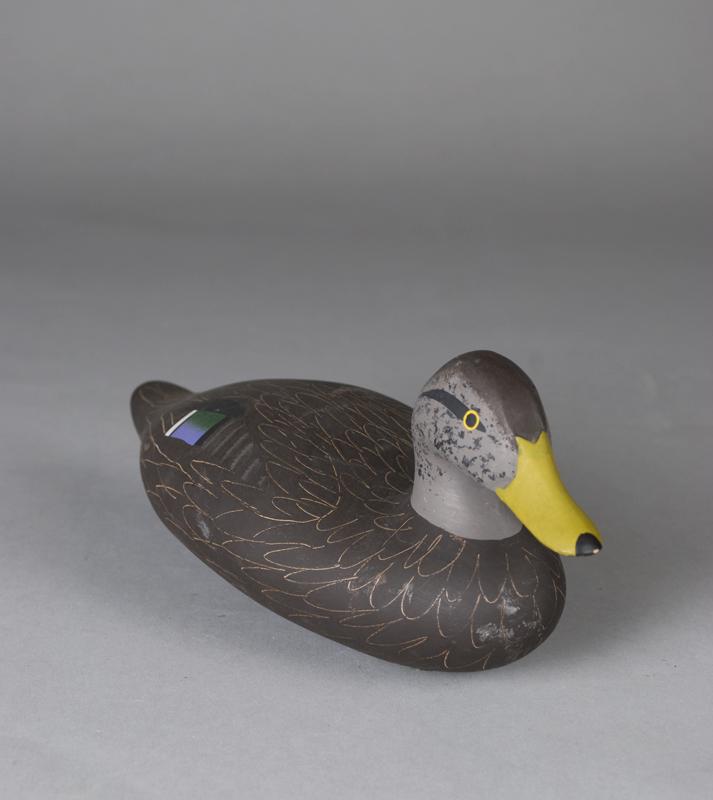 Painted Black Duck DecoyCharles Jobes