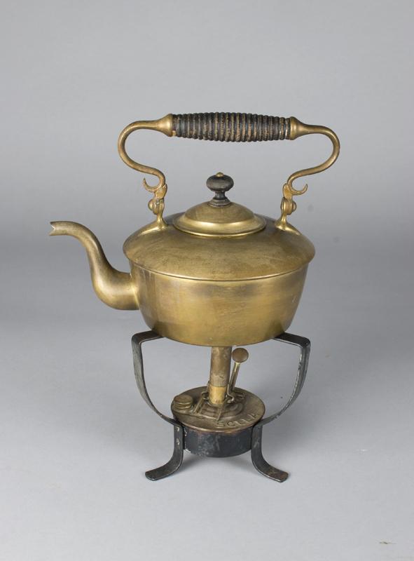 Brass Tea Pot Stand With Burner Marked G.B.N. Bavaria