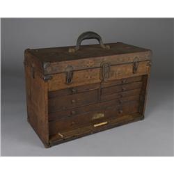 Antique Oak Tool Chest