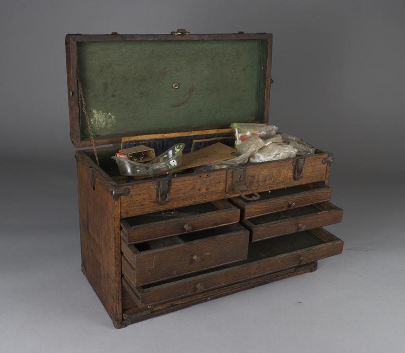 Antique Oak Tool Chest
