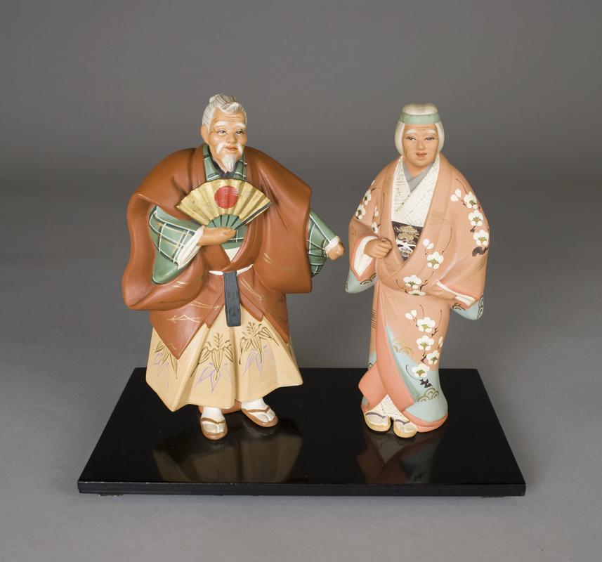 2 Vintage Hakata Urasaki Dolls