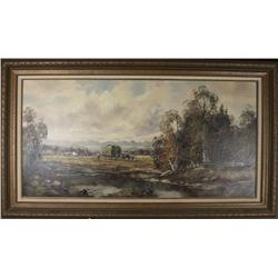 20th C. Oil Painting on Canvas