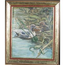 20th C. Oil Painting on Canvas
