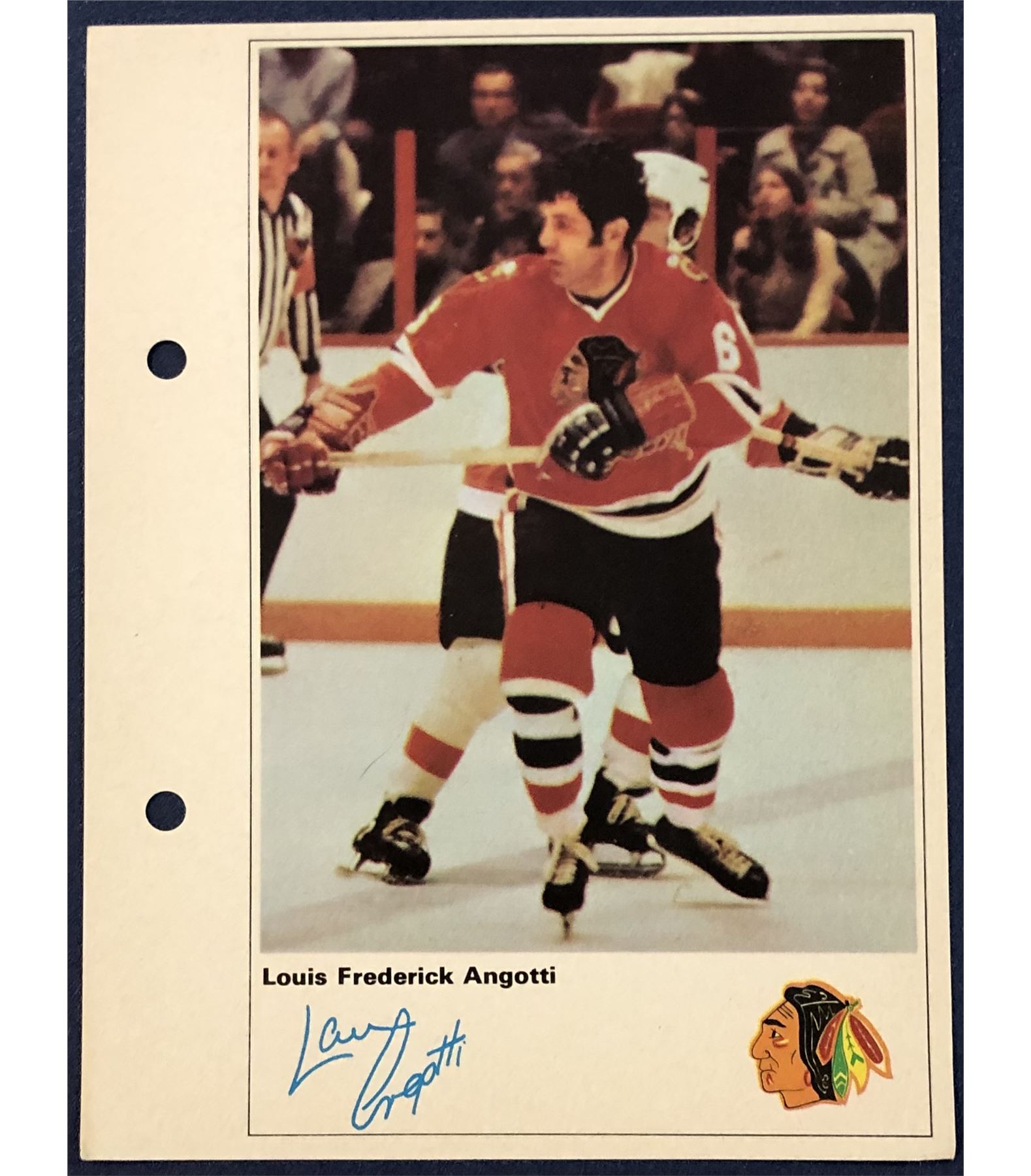 1971 TORONTO SUN NHL ACTION PLAYERS - LOU ANGOTTI
