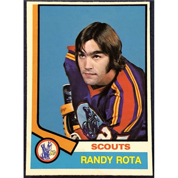 1974-75 O-PEE-CHEE RANDY ROTA ROOKIE CARD