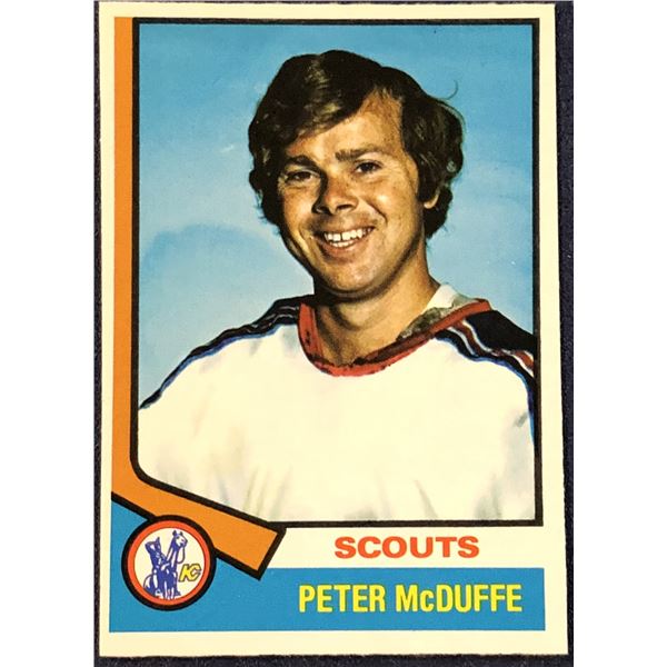 1974-75 O-PEE-CHEE PETER McDUFFE ROOKIE CARD