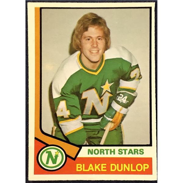 1974-75 O-PEE-CHEE BLAKE DUNLOP ROOKIE CARD