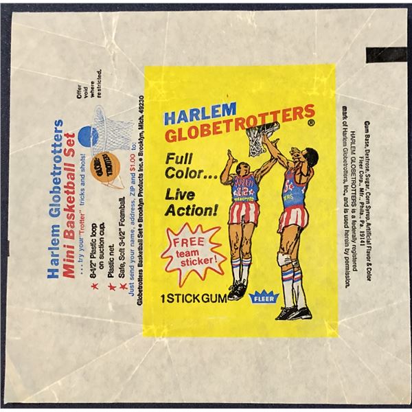 1971-72 FLEER HARLEM GLOBETROTTERS WRAPPER