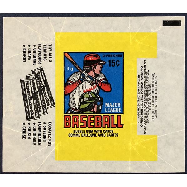 1979 O-PEE-CHEE BASEBALL WRAPPER