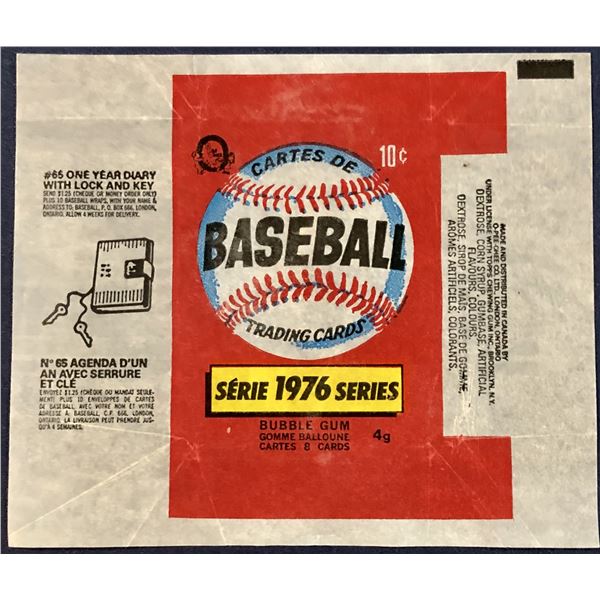 1976 O-PEE-CHEE BASEBALL WRAPPER