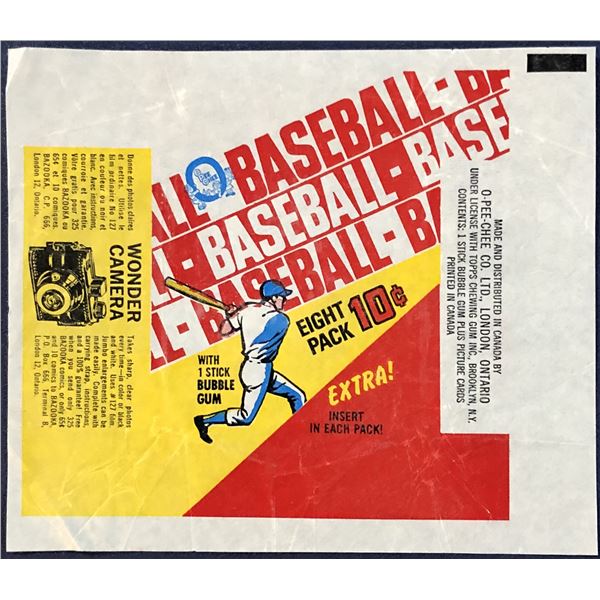 1970 O-PEE-CHEE BASEBALL WRAPPER