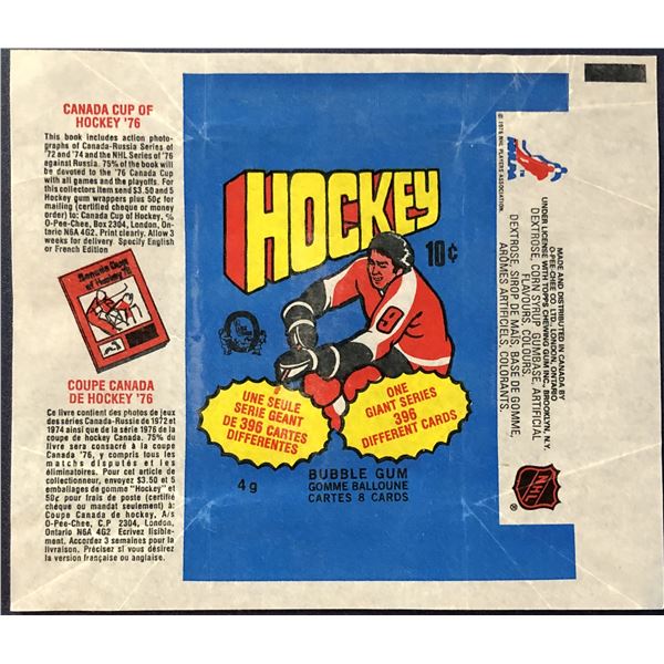 1976-77 O-PEE-CHEE HOCKEY WRAPPER