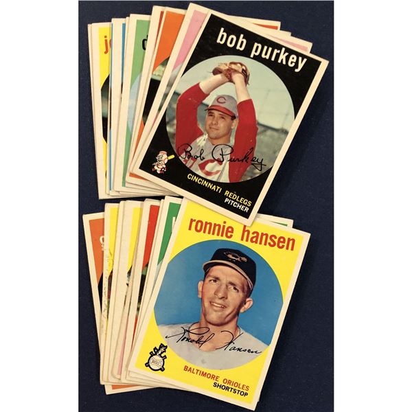 1959 TOPPS BASEBALL GRAY BACKS COLLECTION - 20 CARDS