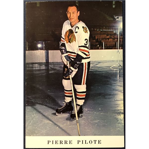 NHL CHICAGO BLACKHAWKS 4"x6" POSTCARD - PIERRE PILOTE (HOF)