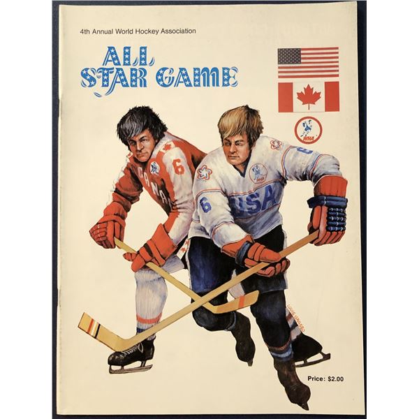 1976 WORLD HOCKEY ASSOCIATION ALL STAR GAME PROGRAM