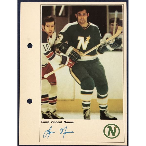 1971 TORONTO SUN NHL ACTION PLAYERS - LOU NANNE