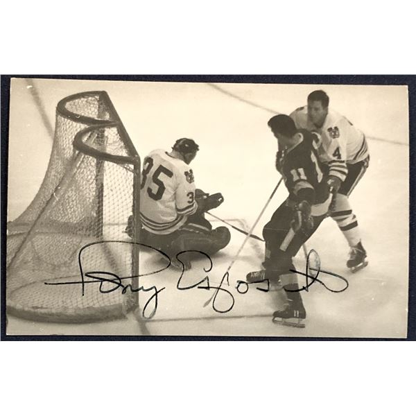 1969-70 NHL POST CARD - TONY ESPOSITO (HOF) - SIGNED