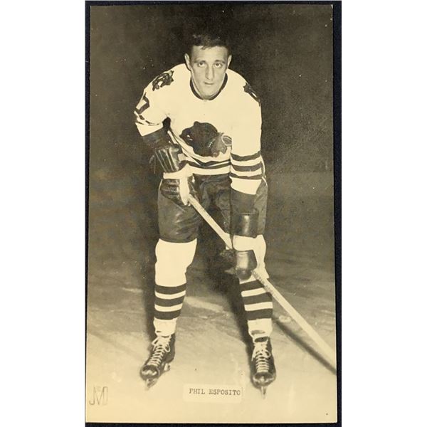 1965-66 J.D. McCARTHY NHL POST CARD - PHIL ESPOSITO (HOF)