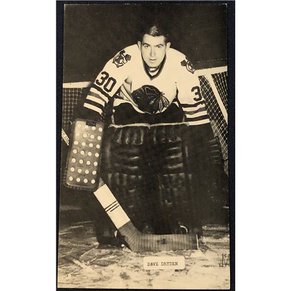 1965-66 J.D. McCARTHY NHL POST CARD - DAVE DRYDEN
