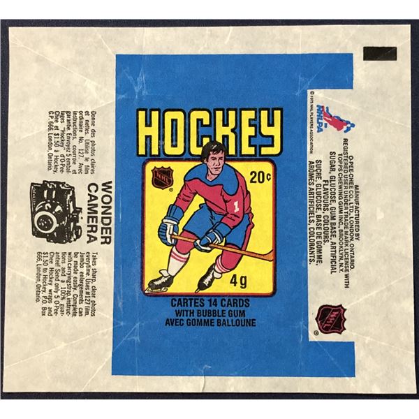 1979-80 O-PEE-CHEE HOCKEY WRAPPER - WAYNE GRETZKY ROOKIE YEAR