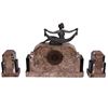 Image 5 : Art Deco French Marble Mantle Clock Garniture