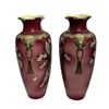 Image 2 : Japanese Pigeon Blood Satsuma-Style Vases