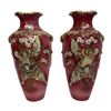 Image 5 : Japanese Pigeon Blood Satsuma-Style Vases