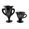 Image 1 : Art Deco Sterling Overlay Black Glass Cups