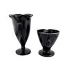 Image 2 : Art Deco Sterling Overlay Black Glass Cups