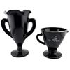 Image 3 : Art Deco Sterling Overlay Black Glass Cups
