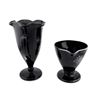 Image 4 : Art Deco Sterling Overlay Black Glass Cups