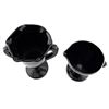 Image 5 : Art Deco Sterling Overlay Black Glass Cups