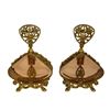 Image 1 : Hollywood Regency Ormolu Filigree Perfume Bottles