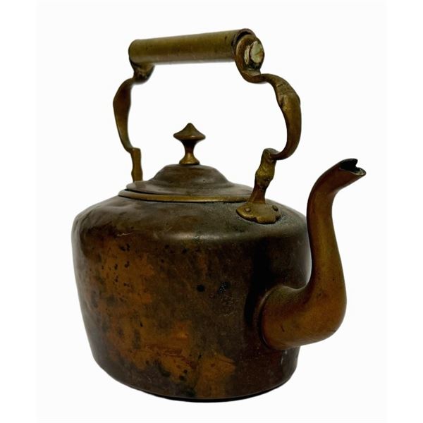 Antique Victorian Copper Tea Kettle