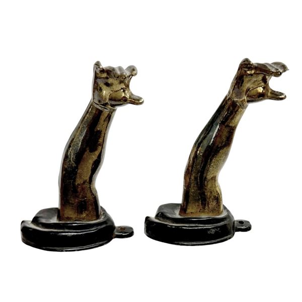 Petites Choses Gilt & Ebonized Figural Arm Hooks