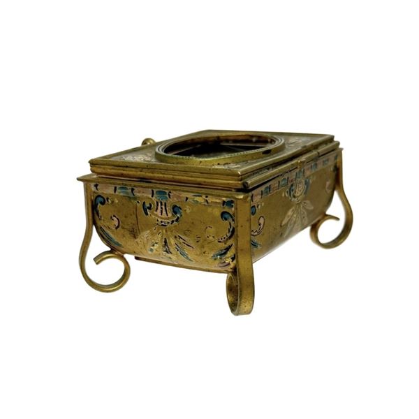 French Belle Epoque Gilt Jewelry Casket
