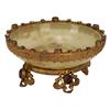 Image 1 : Gilt Brass & Onyx Jeweled Centerpiece