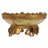 Image 2 : Gilt Brass & Onyx Jeweled Centerpiece