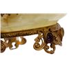Image 6 : Gilt Brass & Onyx Jeweled Centerpiece