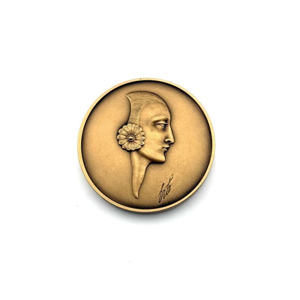 Erte Style 1921 Bronze Medallion 65/1500