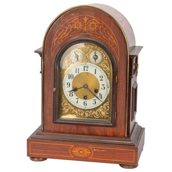 Junghans Arts & Crafts Inlay Mantel Clock