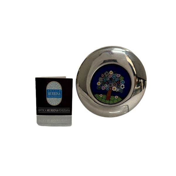 Murano Tree of Life Sterling Silver Trinket Box