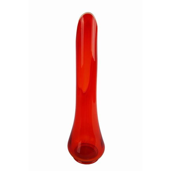 Ruby Red Swung Glass Vase