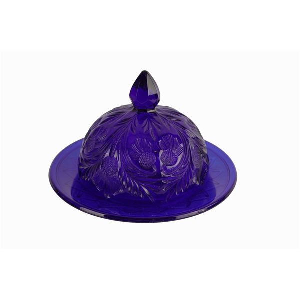 Cobalt Blue 'Inverted Thistle' Dome Lidded Dish