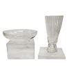 Image 8 : Steuben Crystal Corolla Vase & Bowl