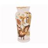 Image 1 : Floral Opaline Milk Glass Vase
