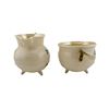 Image 2 : Belleek Shamrock Sugar Bowl & Creamer Set