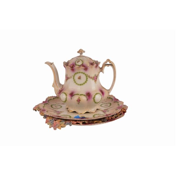 Moritz Zdekauer Austria Tea Pot & Dessert Plates
