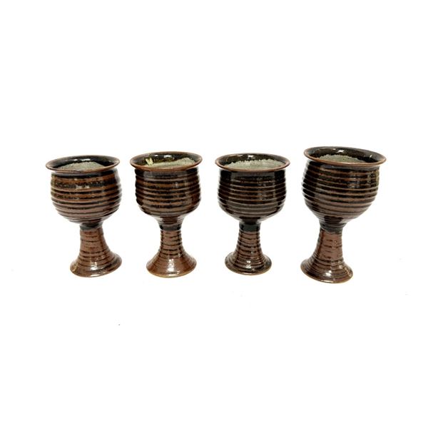 Studio Art Pottery Stoneware Goblets